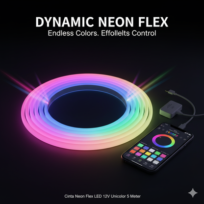 Cinta Neon Flex Led 12v Unicolor 5 Metro